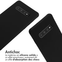 imoshion ﻿Coque en silicone avec cordon Samsung Galaxy S10 Plus - Noir