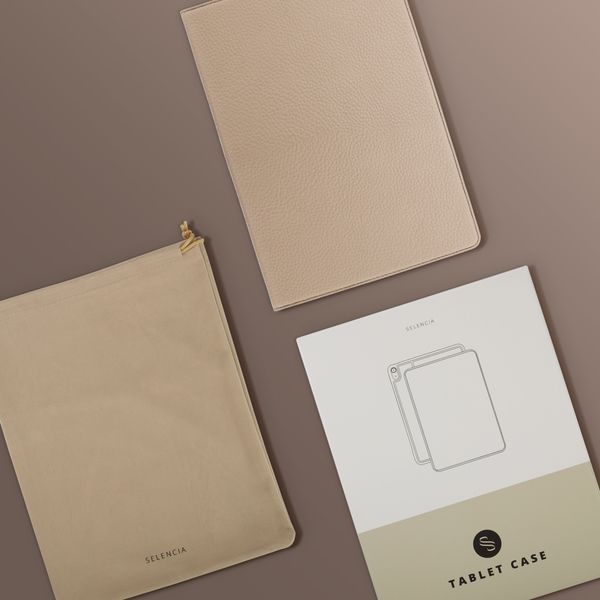 Selencia Coque tablette Riva Samsung Galaxy Tab A11 Plus - Beige