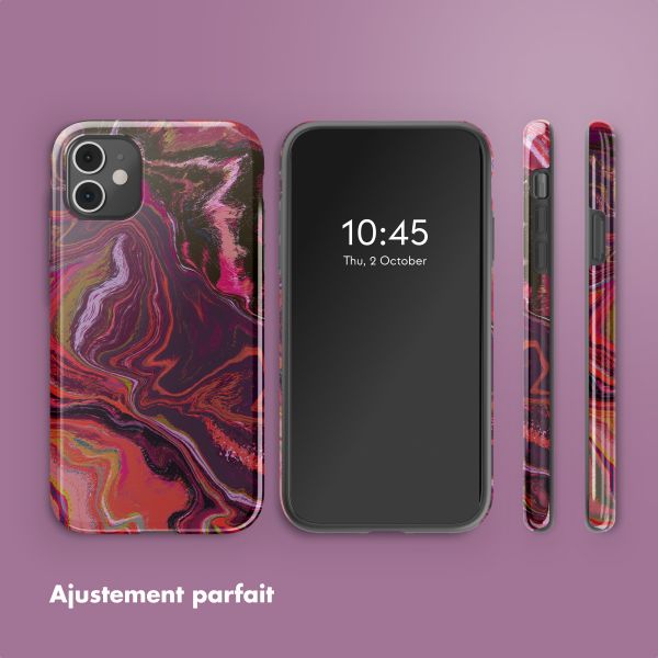Selencia Coque arrière Vivid Apple iPhone 11 - Marble Purple