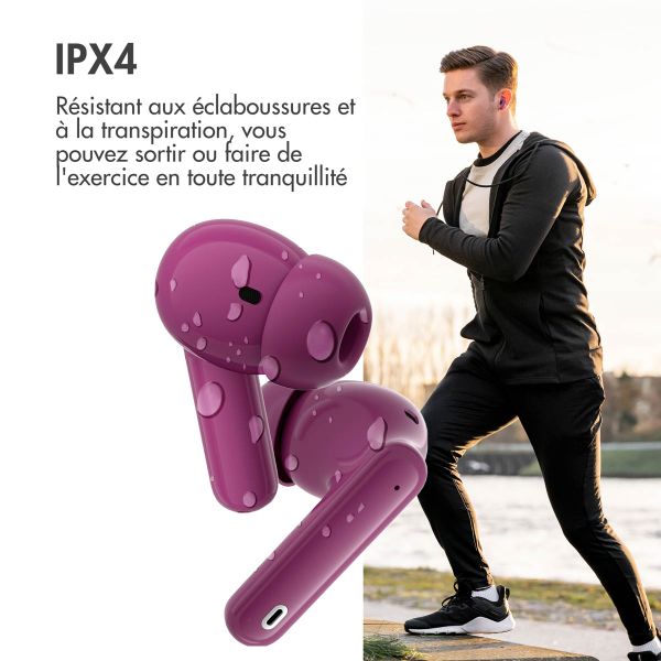 imoshion ﻿Écouteurs Aura Pro - Écouteurs sans fil - Écouteurs sans fil Bluetooth - Avec fonction de réduction du bruit ANC - Bordeaux