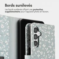 imoshion Étui de télephone portefeuille Design Samsung Galaxy A16 - Smoke Green Flowers
