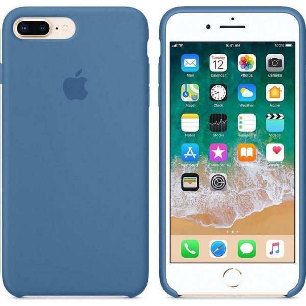 Apple Coque en silicone Apple iPhone 8 Plus / 7 Plus - Denim Blue