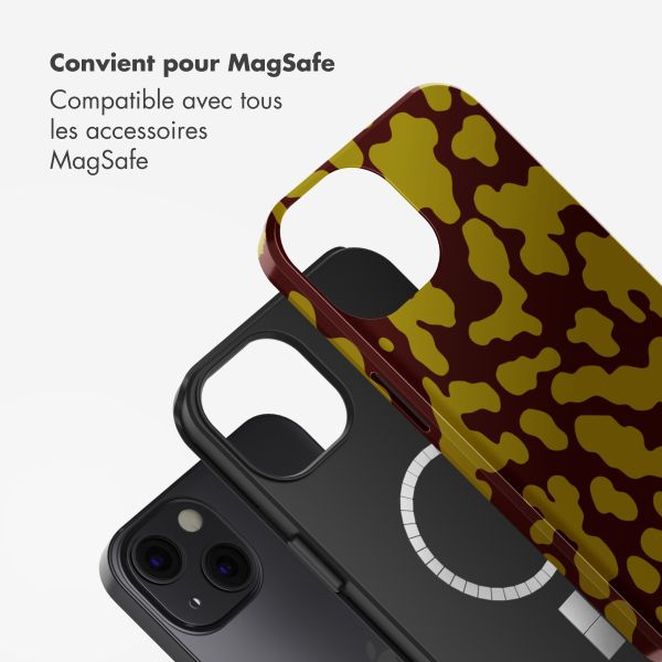 Selencia Coque arrière Vivid avec MagSafe Apple iPhone 13 - Moo'd Olive Dust