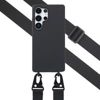Selencia Coque silicone avec cordon amovible Samsung Galaxy S25 Ultra - Noir