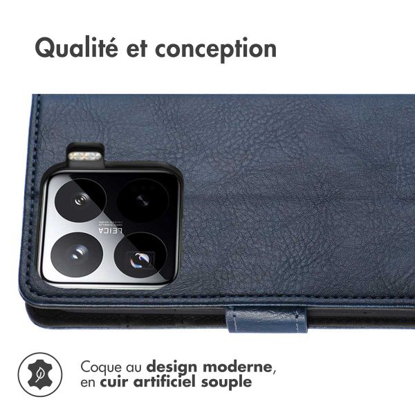 imoshion Étui de téléphone portefeuille Luxe Xiaomi 15 - Bleu foncé