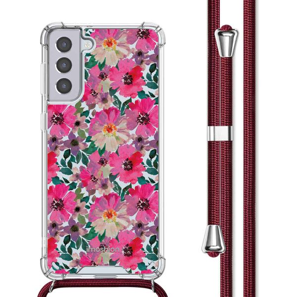 imoshion Coque Design avec cordon Samsung Galaxy S21 - Flower Water