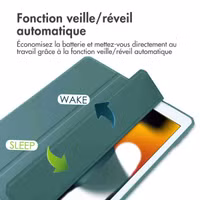 imoshion Coque tablette rigide Trifold Apple iPad 9 (2021) 10.2 pouces / iPad 8 (2020) 10.2 pouces / iPad 7 (2019) 10.2 pouces - Vert