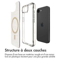 imoshion Coque arrière transparente pailletée iPhone 16e - Doré