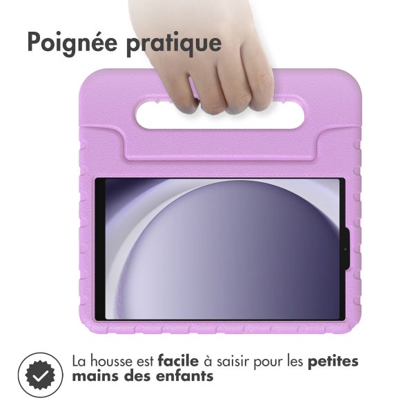 imoshion Coque kidsproof avec poignée Samsung Galaxy Tab A9 8.7 pouces - Lilas