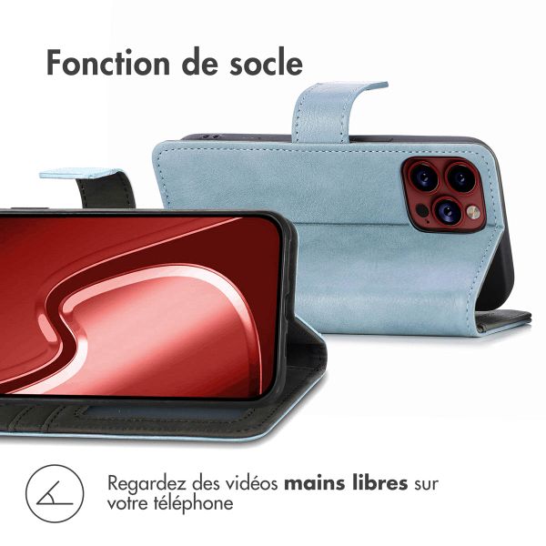 imoshion Étui de télephone portefeuille Apple iPhone 15 Pro - Bleu clair