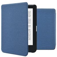 imoshion Étui de liseuse portefeuille Canvas Kobo Clara 2E / Tolino Shine 4 - Bleu foncé