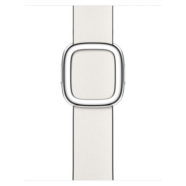 Apple Leather Band Modern Buckle Apple Watch Series 1 á 9 / SE (38/40/41 mm) | Series 10 (42 mm) - Taille L - Chalk