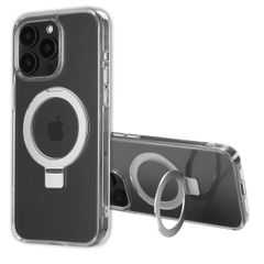Accezz Coque Ring Stand avec MagSafe Apple iPhone 15 Pro Max - Transparent