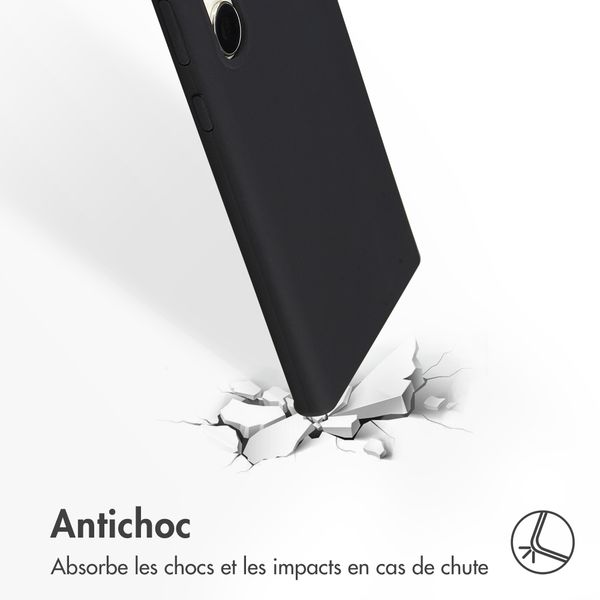 Accezz Coque Liquid Silicone Samsung Galaxy S23 Ultra - Noir