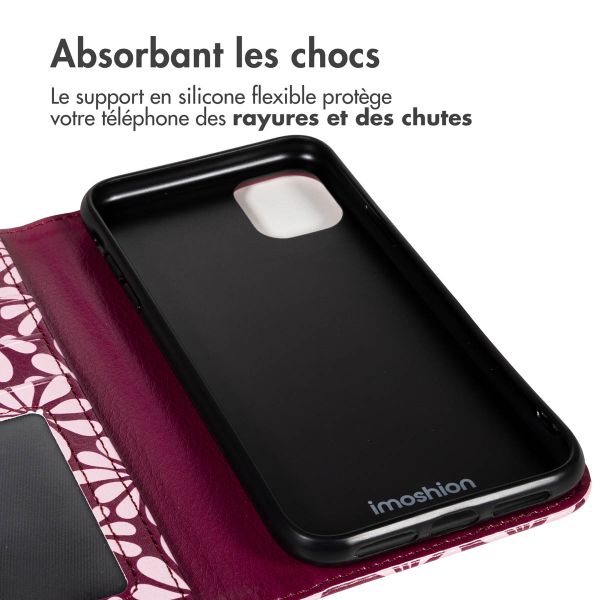 imoshion Étui de télephone portefeuille Design Apple iPhone 12 (Pro) - Bloom Love Blush