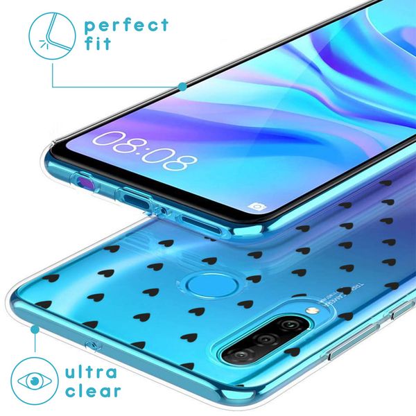 imoshion Coque Design Huawei P30 Lite - Cœurs - Noir