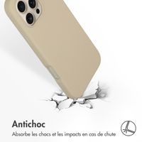 Accezz Coque Liquid Silicone avec MagSafe iPhone 16 Pro Max - Stone