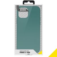 Accezz Coque Liquid Silicone Apple iPhone 12 (Pro) - Vert foncé