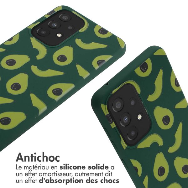 imoshion Coque design en silicone avec cordon Samsung Galaxy A33 - Avocado Green