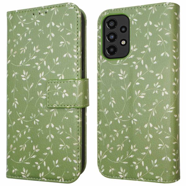 imoshion Étui de télephone portefeuille Design Samsung Galaxy A33 - Green Flowers