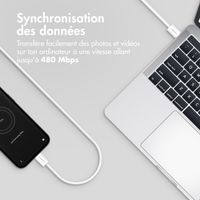 imoshion Câble USB-C vers USB-C - Tressé - 2 mètres - Blanc