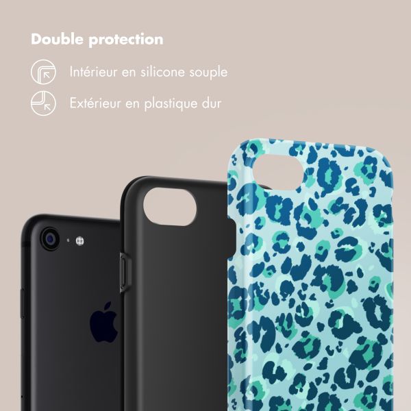 Selencia Coque arrière Vivid Tough iPhone SE (2022 / 2020) / 8 / 7 - Wild Spots Light Blue