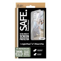 SAFE by PanzerGlass Protection d'écran Ultra-Wide Fit Apple iPhone 16 Plus / 15 Plus