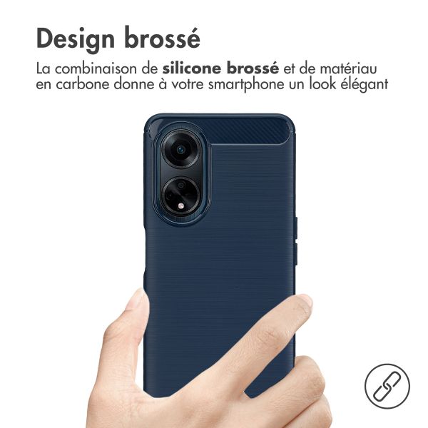 imoshion Coque Brushed Oppo A98 - Bleu foncé