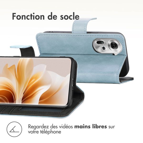 imoshion Étui de téléphone portefeuille Oppo Reno 11 - Bleu clair