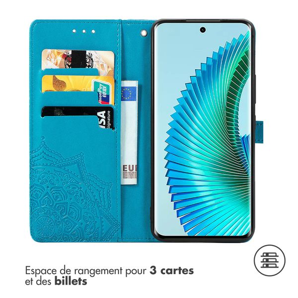 imoshion Etui de télephone Mandala Honor Magic 6 Lite - Turquoise