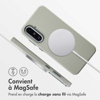Accezz Coque arrière en cuir avec MagSafe Samsung Galaxy A36 / A56 - Light Grey