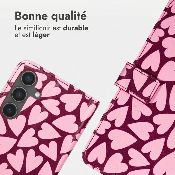imoshion Étui de télephone portefeuille Design Samsung Galaxy S25 - Hearty Blush