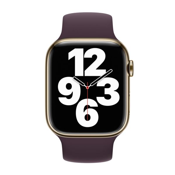 Apple Bracelet Boucle unique en Silicone Apple Watch | 44/45/46/49 mm - Taille 12 - Dark Cherry