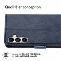 imoshion Étui de téléphone portefeuille Luxe Samsung Galaxy A35 - Bleu foncé