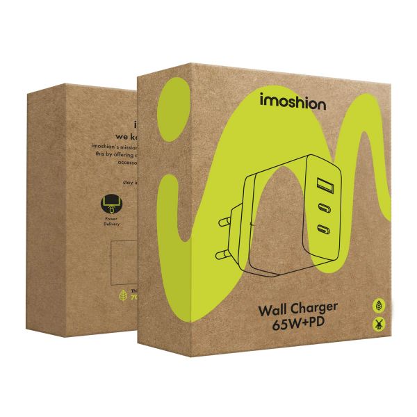 imoshion Adaptateur secteur 65 watts | 2x USB-C + 1x USB-A - Blanc