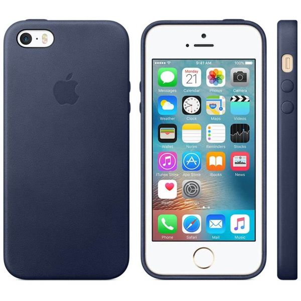 Apple Coque Leather Apple iPhone SE (2016) / 5 / 5s - Blue