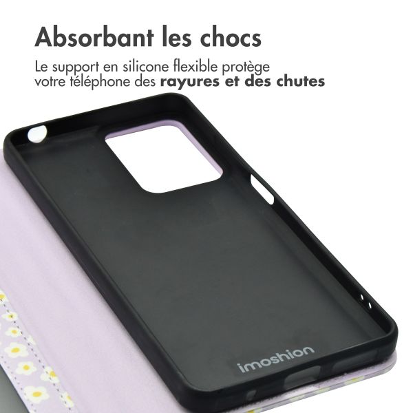 imoshion Étui de téléphone portefeuille Design Motorola Moto G24 Power - White Daisy