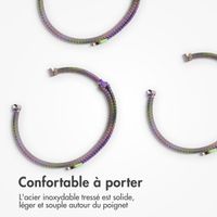 imoshion Bracelet magnétique milanais Apple Watch Series 1 - 9 / SE (38/40/41 mm) | Series 10 / 11 (42 mm) - Taille S - Colorful