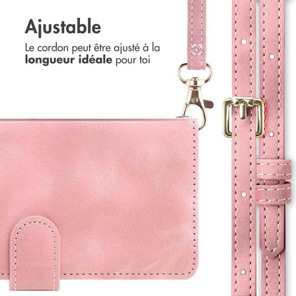 imoshion Etui de télephone portefeuille avec cordon Apple iPhone 16 - Roze