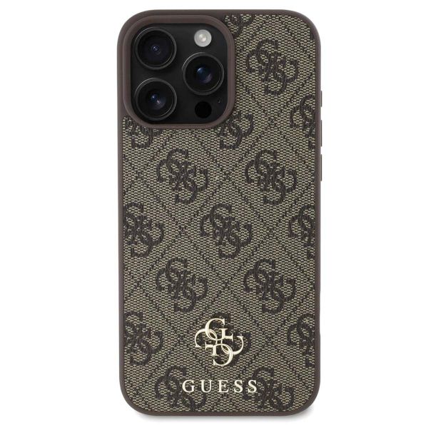 Guess Coque 4G Metal Logo MagSafe iPhone 16 Pro - Brun