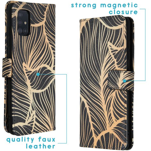 imoshion Coque silicone design Samsung Galaxy A51 - Golden Leaves