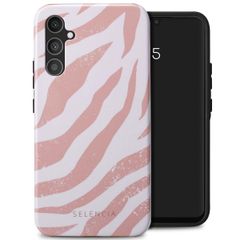 Selencia Coque arrière Vivid Tough Samsung Galaxy A34 (5G) - Colorful Zebra Old Pink