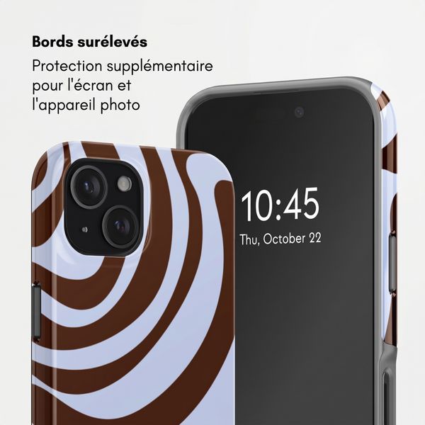 Selencia Coque arrière Vivid Apple iPhone 15 - Dream Swirl Chocolate