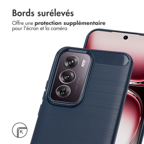 imoshion Coque Brushed Oppo Reno 12 Pro - Bleu foncé