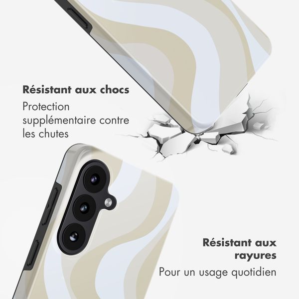 Selencia Coque arrière Vivid avec MagSafe Samsung Galaxy S26 - Desert Waves Beige