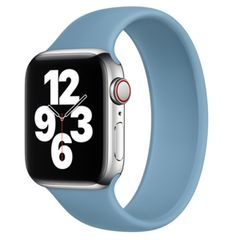 Apple Bracelet Boucle unique en Silicone Apple Watch | 38/40/41/42 mm - Taille 8 - Northern Blue
