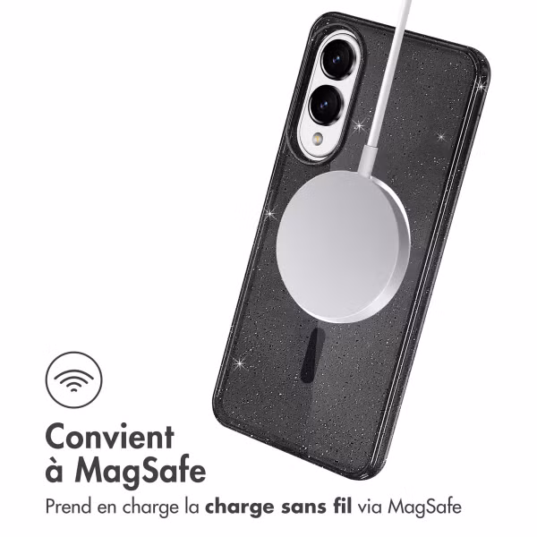 imoshion Coque Pailletée avec MagSafe Samsung Galaxy S25 Edge - Noir
