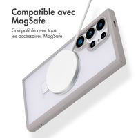 Accezz Coque Ring Stand avec MagSafe Samsung Galaxy S24 Ultra - Grey