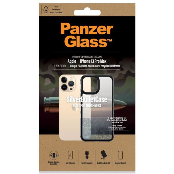 PanzerGlass SilverBullet ClearCase iPhone 13 Pro Max - Noir