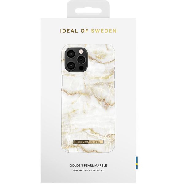 iDeal of Sweden Coque Fashion iPhone 12 Pro Max - Golden Pearl Marble